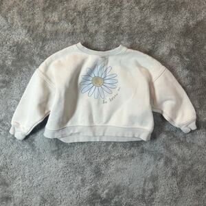 Rylee Cru Girls Daisy Love Boxy Pullover Sweatshirt He Loves Me 4 5 4T 5T